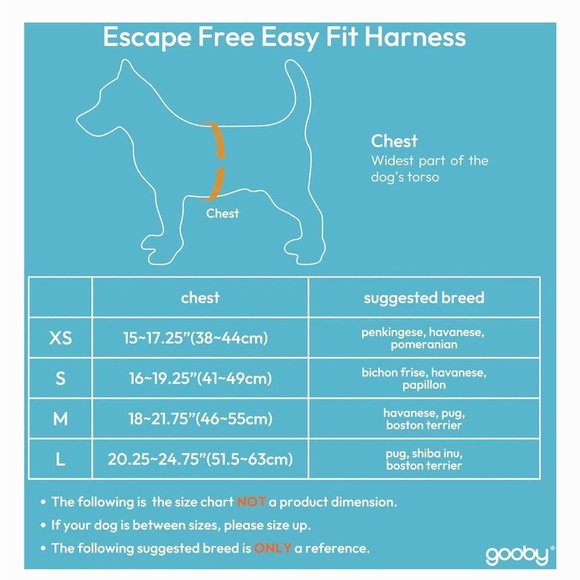 Gooby Escape Free Easy Fit Dog Harness, Red, NWT - Picture 4 of 6